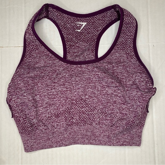 Gymshark Vital Seamless Athletic Sports Bra in Purple / Womens XS - Picture 5 of 11